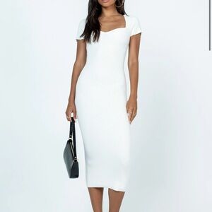 Ellisen Midi Dress White princess Polly
